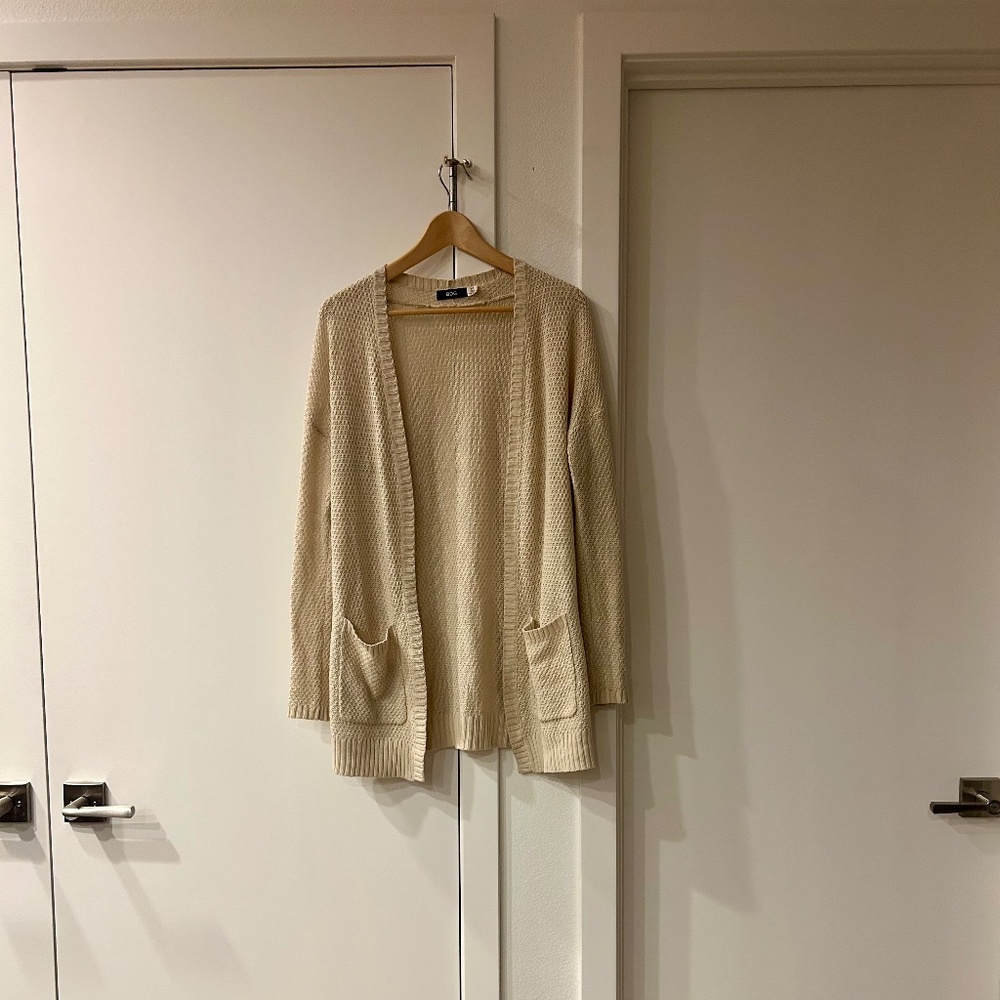 BDG oatmeal open‑front cardigan – size S
